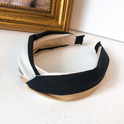 Wholesale Simple All-match Wide-brimmed Striped Women's Mori Style Outing Headband